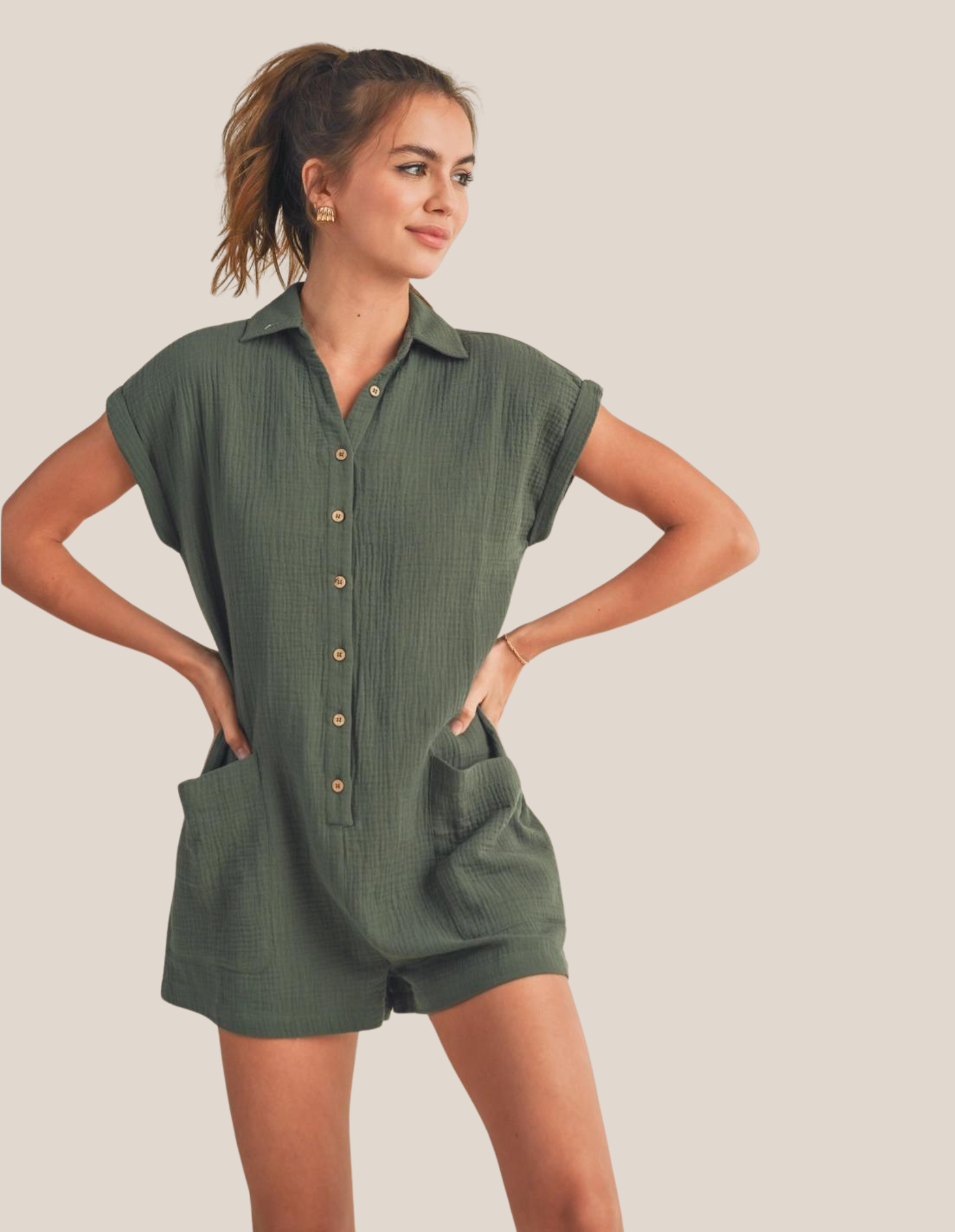 Safari Gauze Romper