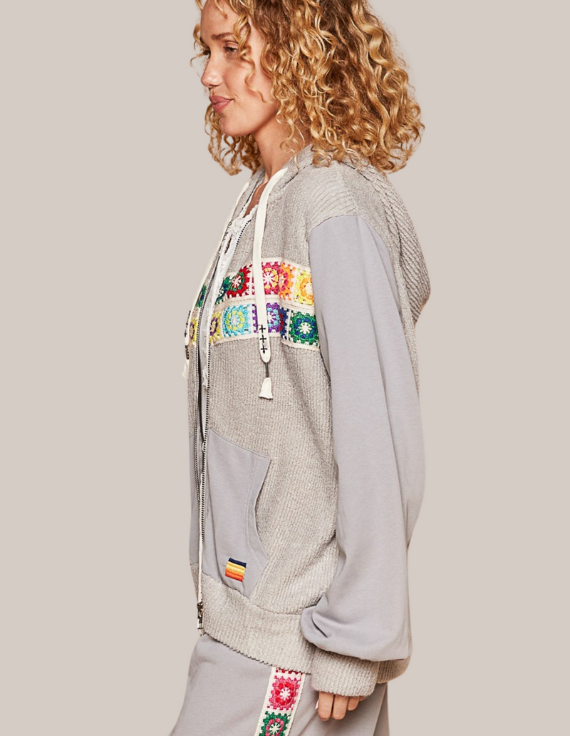 Gray Zip-up Hoodie