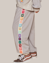 Gray Crochet Rainbow Sweatpant