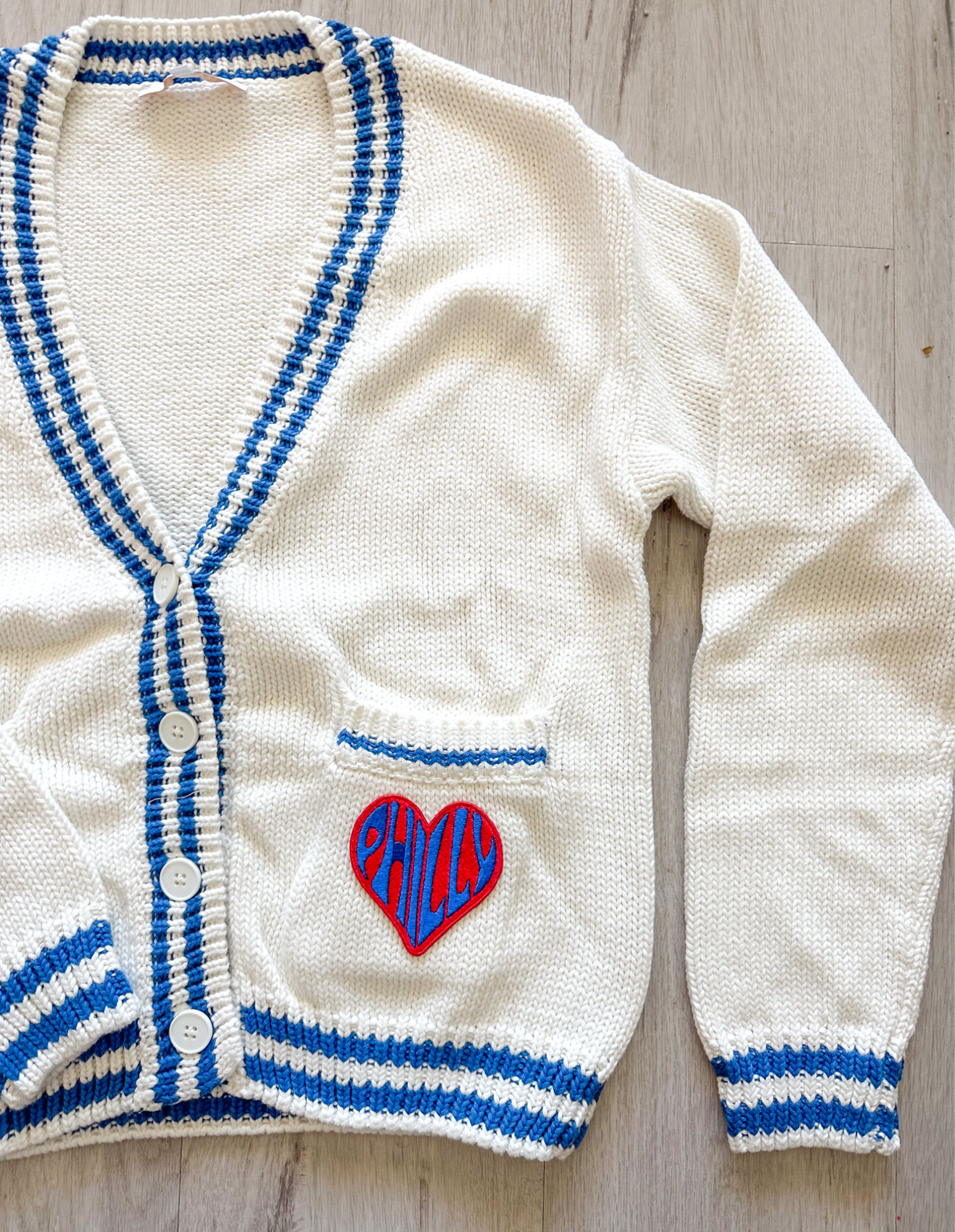 Philadelphia Sixers Red and Blue Cardigan