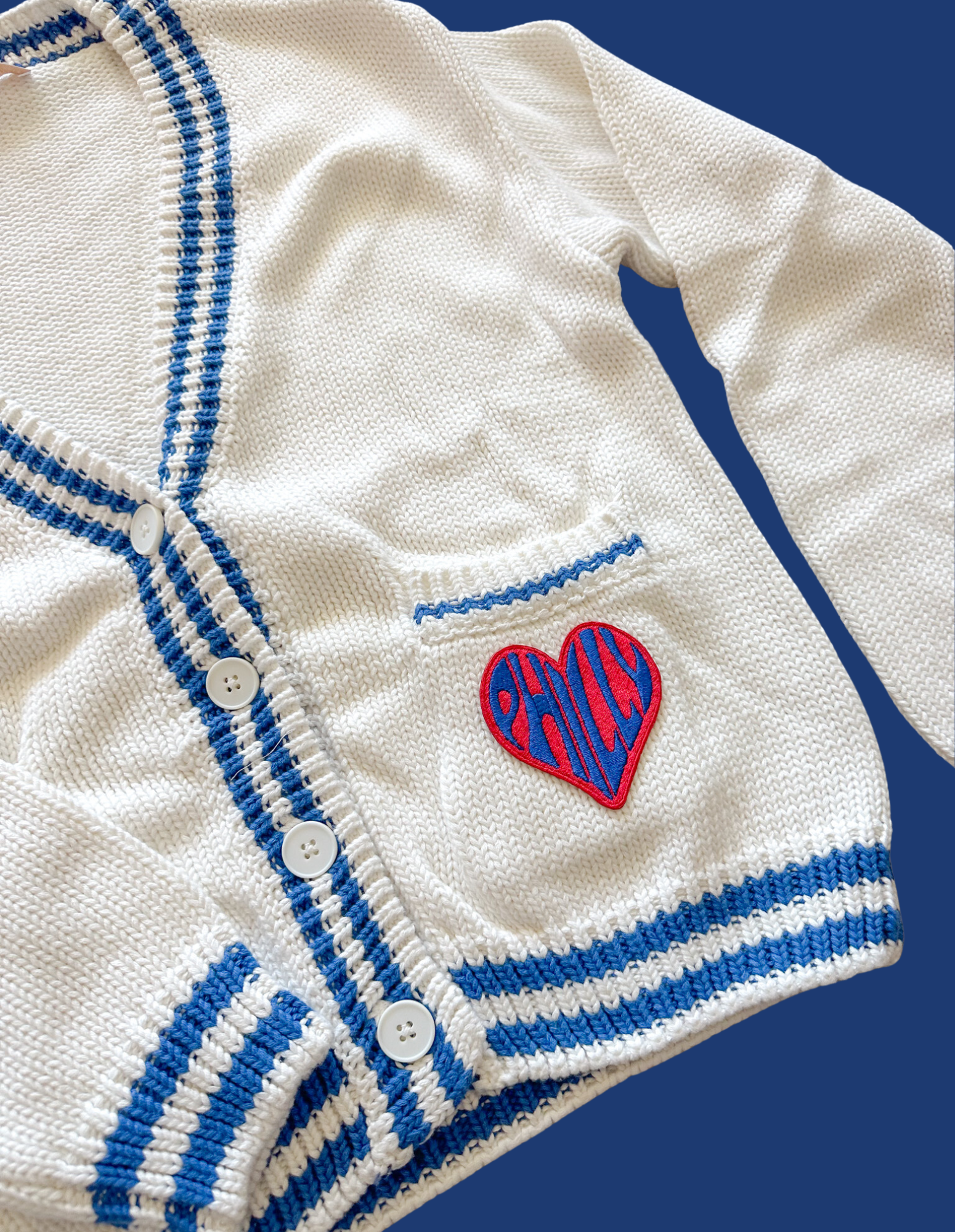 Philadelphia Sixers Red and Blue Cardigan