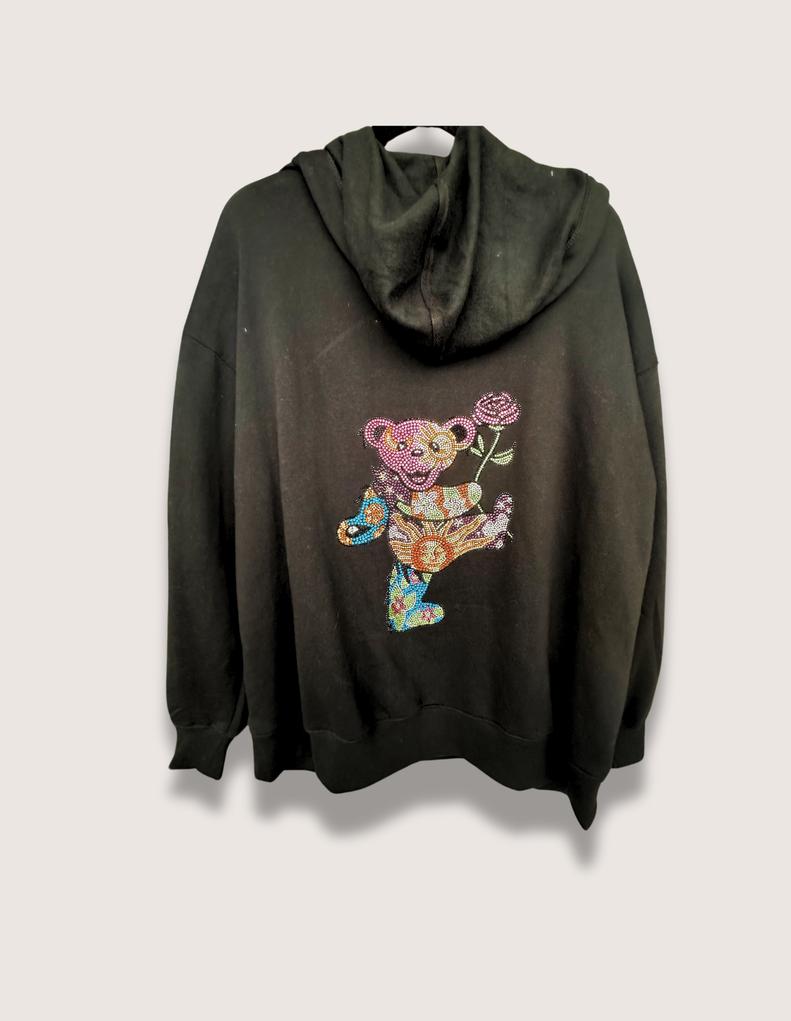 Grateful Dead Black Dancing Bear Zip-Up