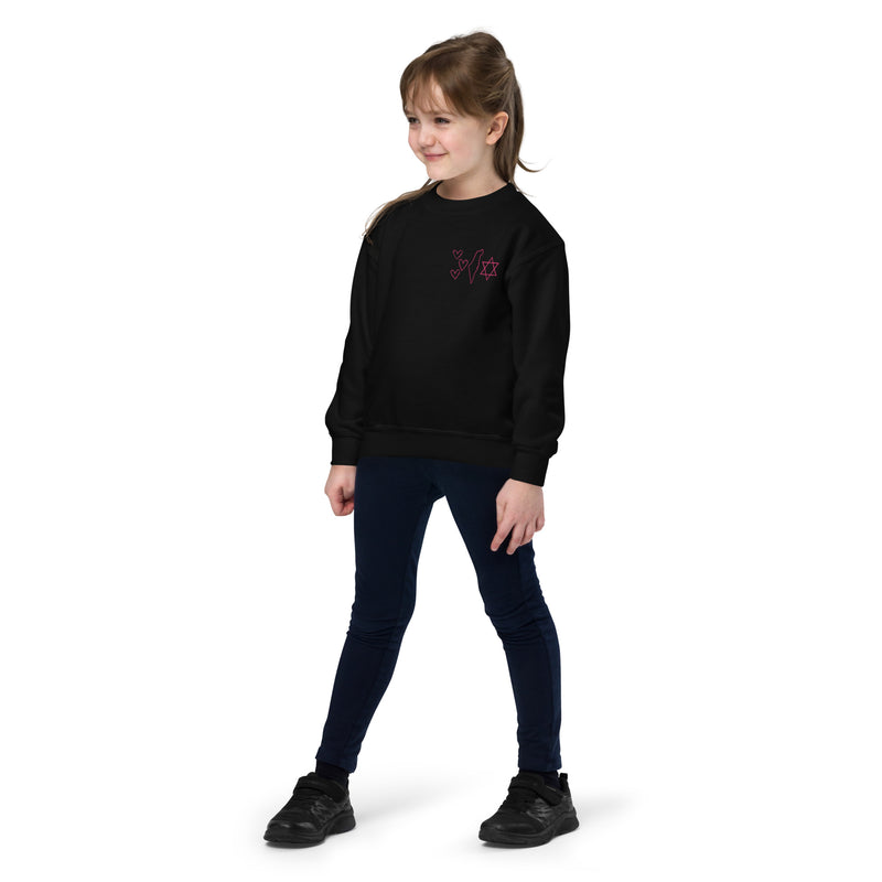 YOUTH Israel crewneck sweatshirt (Pink Embroidery)