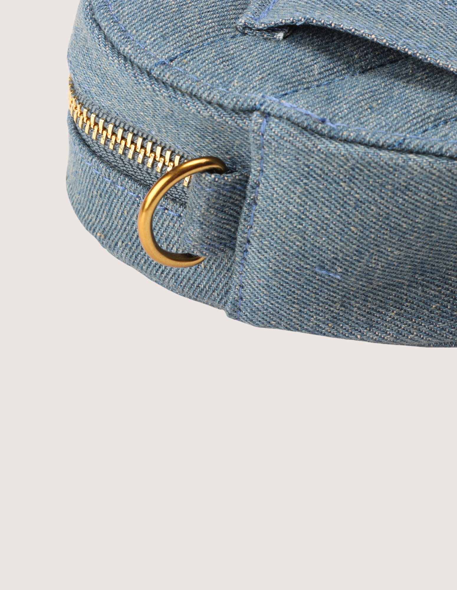 Denim Heart Shaped Crossbody Bag