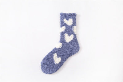 Fuzzy Heart Socks – Fashion Statement